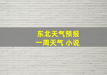 东北天气预报一周天气 小说